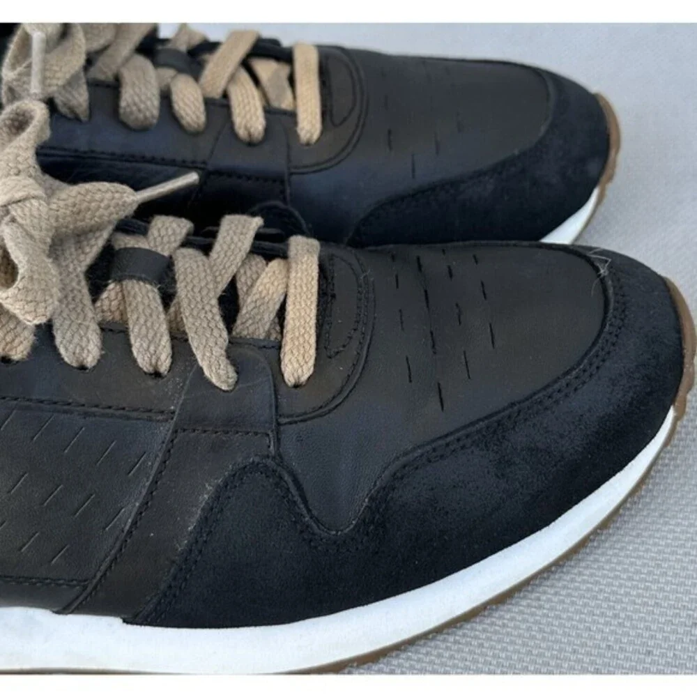 UGG For Mens Trigo Trainer 1017310 Black Soft Suede Shoes Sneakers‎ Size 9